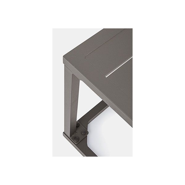 Tavolino da Giardino Rettangolare Fisso Bizzotto Hilde 40X40X40CM in Alluminio Colore Coffee - 0662916