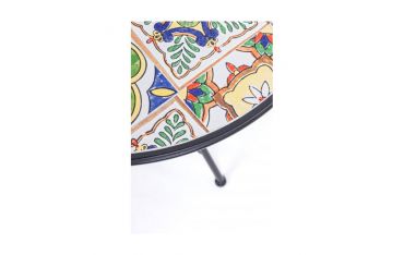 Tavolo Rotondo da Giardino Bizzotto Paloma in Acciaio e Ceramica D60CM - 0806086