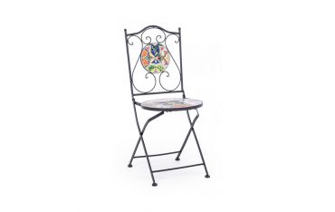 Sedia Pieghevole da Giardino Bizzotto Paloma in Acciaio e Ceramica - 0806087