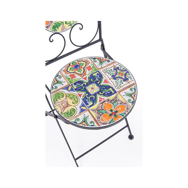 Sedia Pieghevole da Giardino Bizzotto Paloma in Acciaio e Ceramica - 0806087