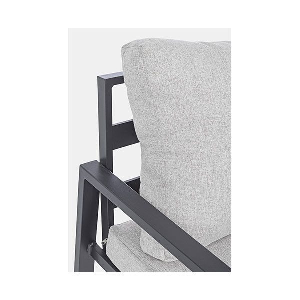 Salotto per Esterno Bizzotto Lorillard con Cuscini Color Antracite 4PZ - 0662632