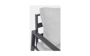 Salotto per Esterno Bizzotto Lorillard con Cuscini Color Antracite 4PZ - 0662632