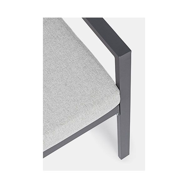 Salotto per Esterno Bizzotto Lorillard con Cuscini Color Antracite 4PZ - 0662632