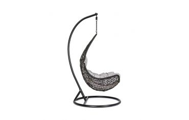 Poltrona Sospesa da Giardino con Cuscini Bizzotto Amirantes Nera - 0661778