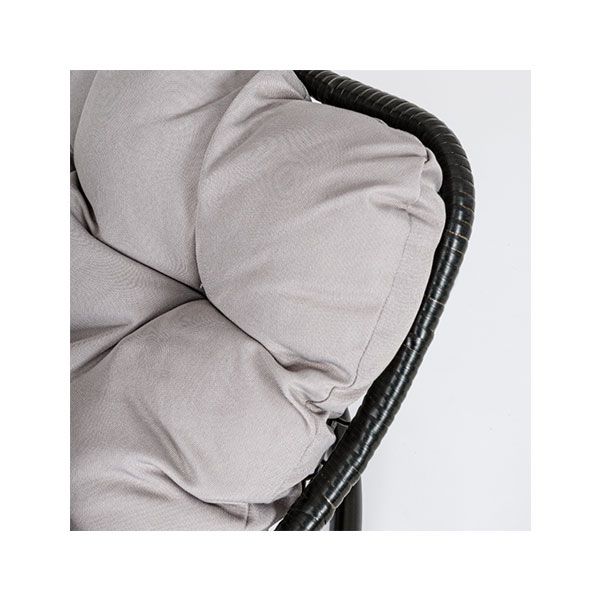 Poltrona Sospesa da Giardino con Cuscini Bizzotto Amirantes Nera - 0661778
