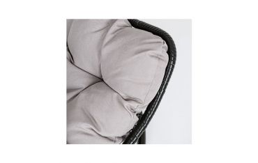 Poltrona Sospesa da Giardino con Cuscini Bizzotto Amirantes Nera - 0661778