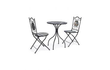 Set per Esterno Bizzotto Huston in Acciaio e Ceramica 3PZ - 0806175