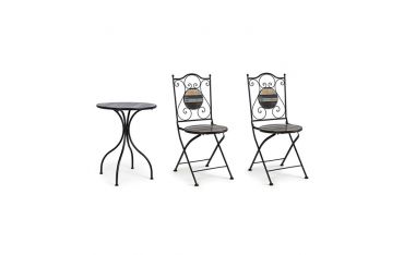 Set per Esterno Bizzotto Huston in Acciaio e Ceramica 3PZ - 0806175