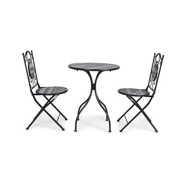 Set per Esterno Bizzotto Huston in Acciaio e Ceramica 3PZ - 0806175
