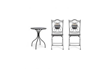 Set per Esterno Bizzotto Huston in Acciaio e Ceramica 3PZ - 0806175