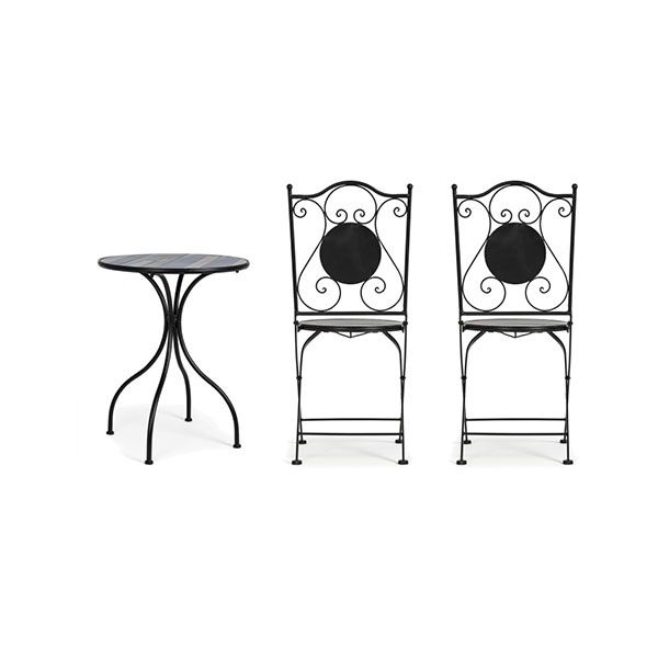 Set per Esterno Bizzotto Huston in Acciaio e Ceramica 3PZ - 0806175