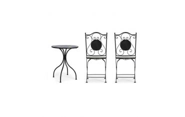 Set per Esterno Bizzotto Huston in Acciaio e Ceramica 3PZ - 0806175