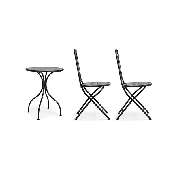 Set per Esterno Bizzotto Huston in Acciaio e Ceramica 3PZ - 0806175