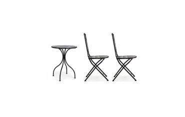 Set per Esterno Bizzotto Huston in Acciaio e Ceramica 3PZ - 0806175