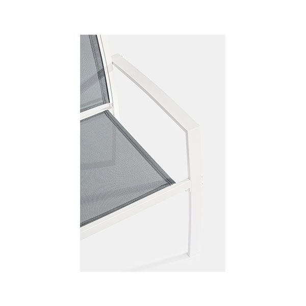 Set per Esterno Bizzotto Auri in Acciaio e Vetro Bianco 3PZ - 0662992