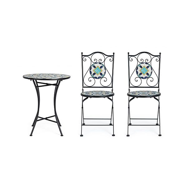Set per Esterno Bizzotto Positano in Acciaio e Ceramica 3PZ - 0806167