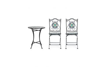 Set per Esterno Bizzotto Positano in Acciaio e Ceramica 3PZ - 0806167