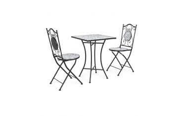 Set per Esterno Bizzotto Erice in Acciaio e Ceramica 3PZ - 0806148