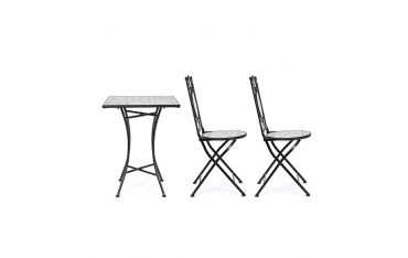 Set per Esterno Bizzotto Erice in Acciaio e Ceramica 3PZ - 0806148