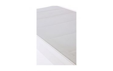 Lettino Prendisole Alto Bizzotto Hilde in Alluminio Seduta Imbottita e Ruote Colore Bianco Cloud - 0662914