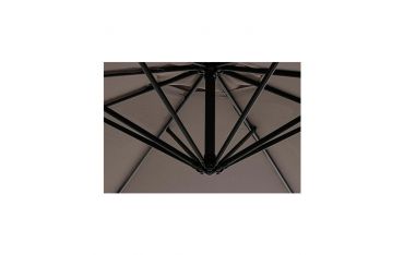 Ombrellone a Braccio Bizzotto Texas 3MT in Acciaio Verniciato Antracite Telo Poliestere Color Tortora - 0795699