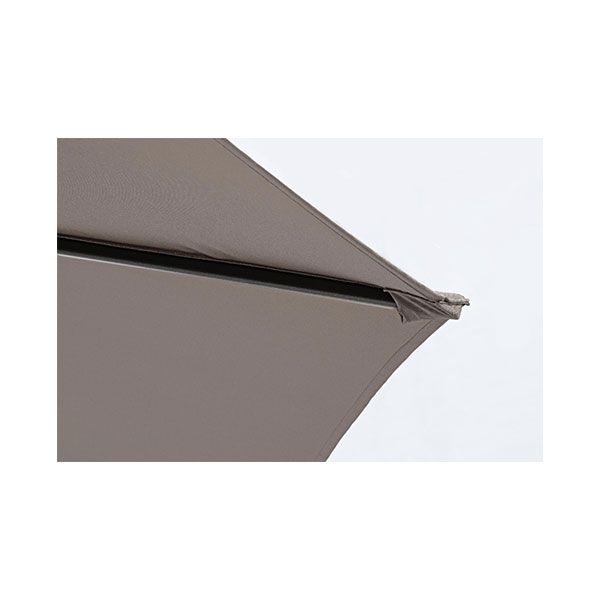 Ombrellone a Braccio Bizzotto Texas 3MT in Acciaio Verniciato Antracite Telo Poliestere Color Tortora - 0795699
