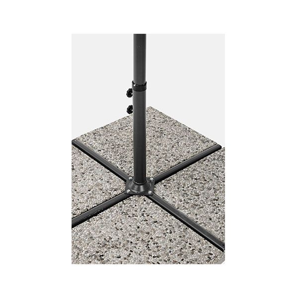 Ombrellone a Braccio Bizzotto Texas 3MT in Acciaio Verniciato Antracite Telo Poliestere Color Tortora - 0795699