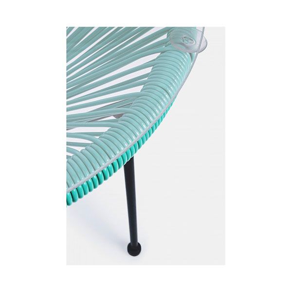 Tavolino da Giardino Bizzotto Parker D50CM in Fibra Sintetica e Vetro Colore Atol - 0802943